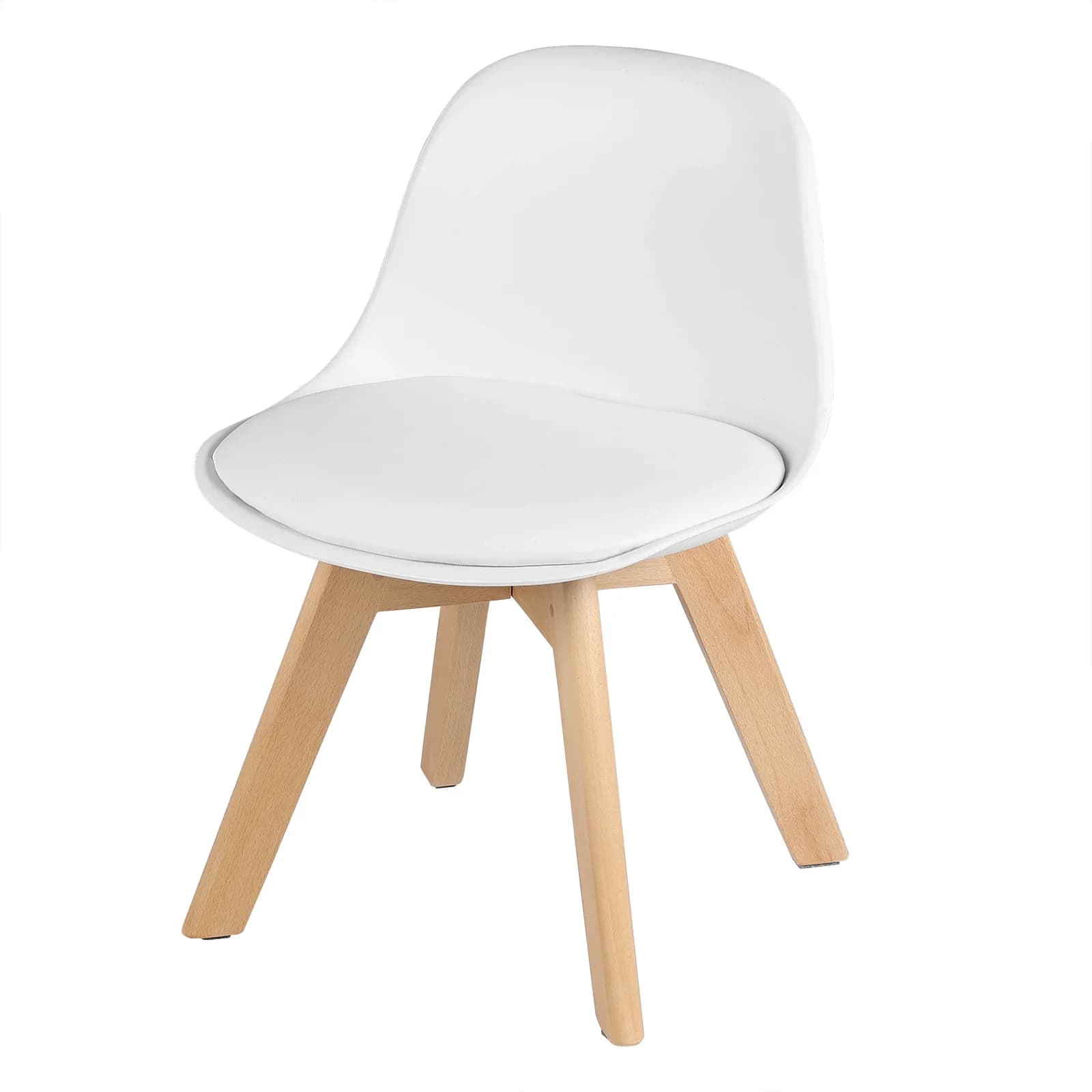 Chaise scandinave blanche pieds bois
